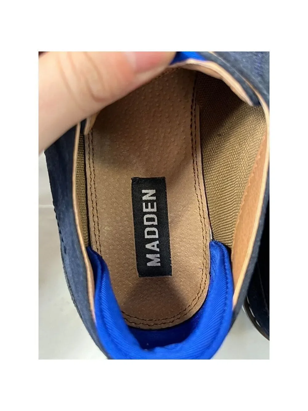 Madden Suede Oxford Shoes Men Size  8 blue